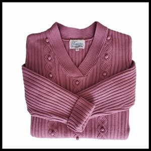 Traditions Country Collection Knit Ribbed V-neck Sweater